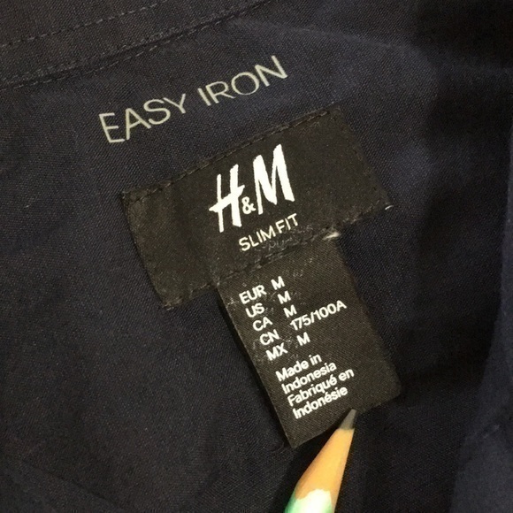 H&M slim fit Menβs long sleeve size M - Picture 4 of 5